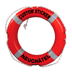 Nom de bateau sur bouée couronne