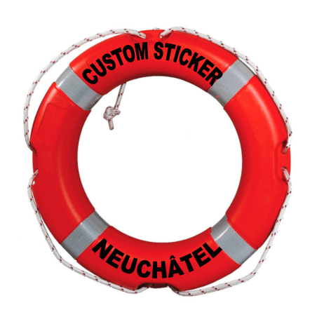 Nom de bateau sur bouée couronne